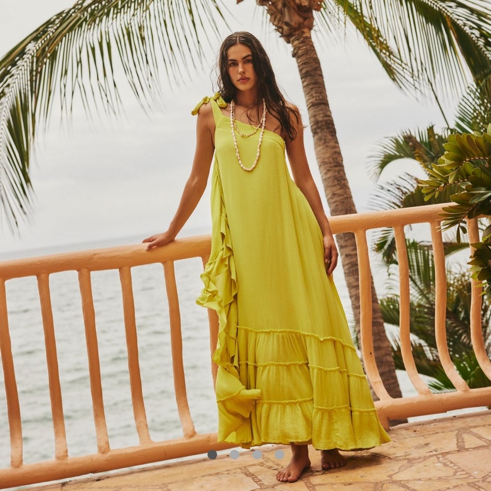 Free People Yellow Maxi Dress